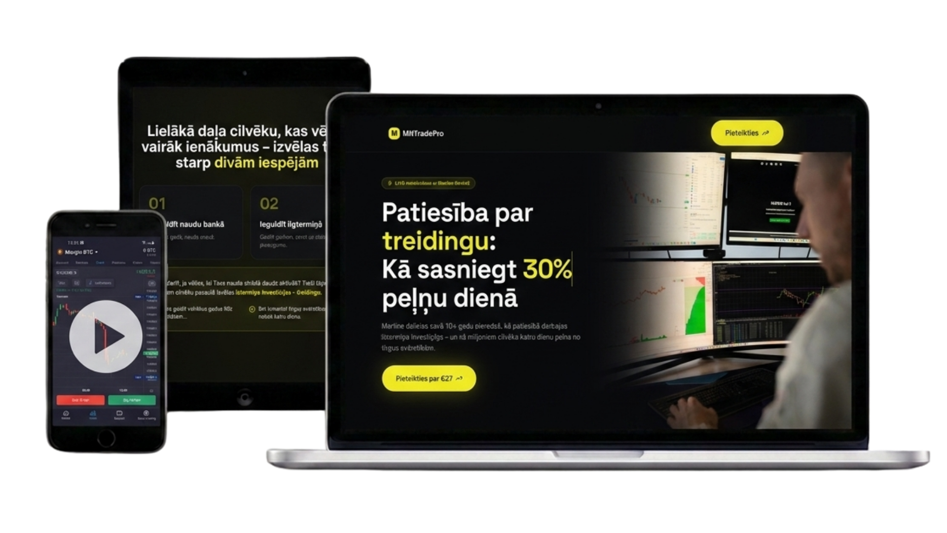 Meistarklases priekšskatījums uz klēpjdatora, planšetes un telefona